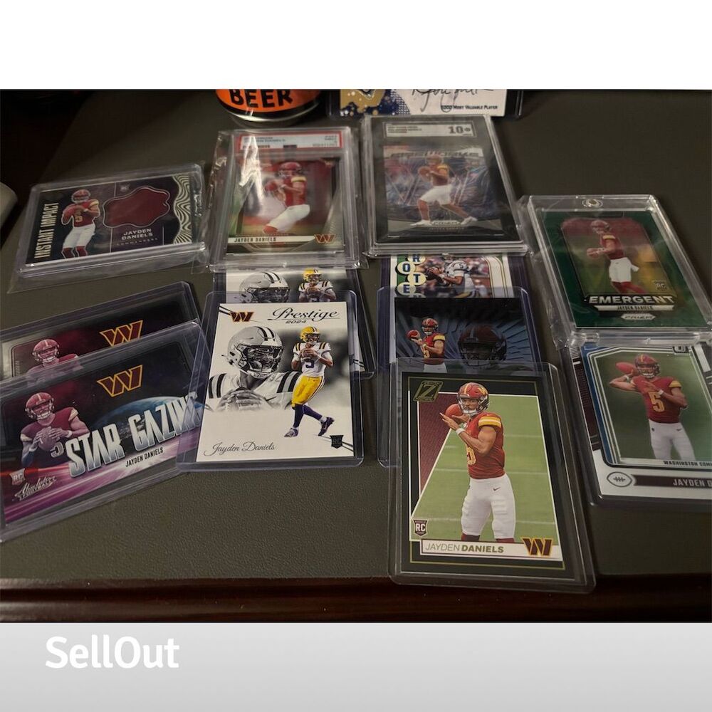 Huge Lot Jayden Daniels Rookie Cards Washington Commanders Trading Cards